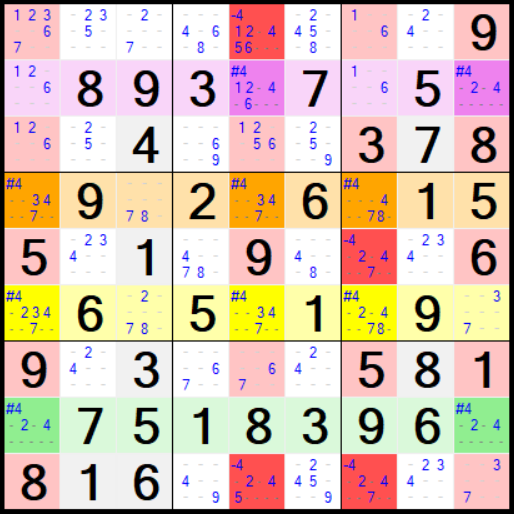 Algorithm: JellyFish -Rows, Clear Columns (4 lines)