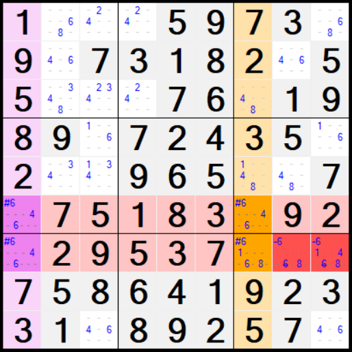Algorithm: X-Wings -Columns, Clear Rows (2 lines)