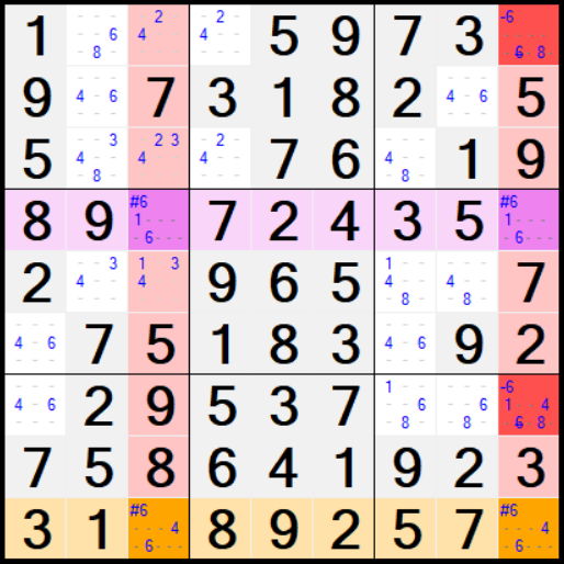 Algorithm: X-Wings -Rows, Clear Columns (2 lines)