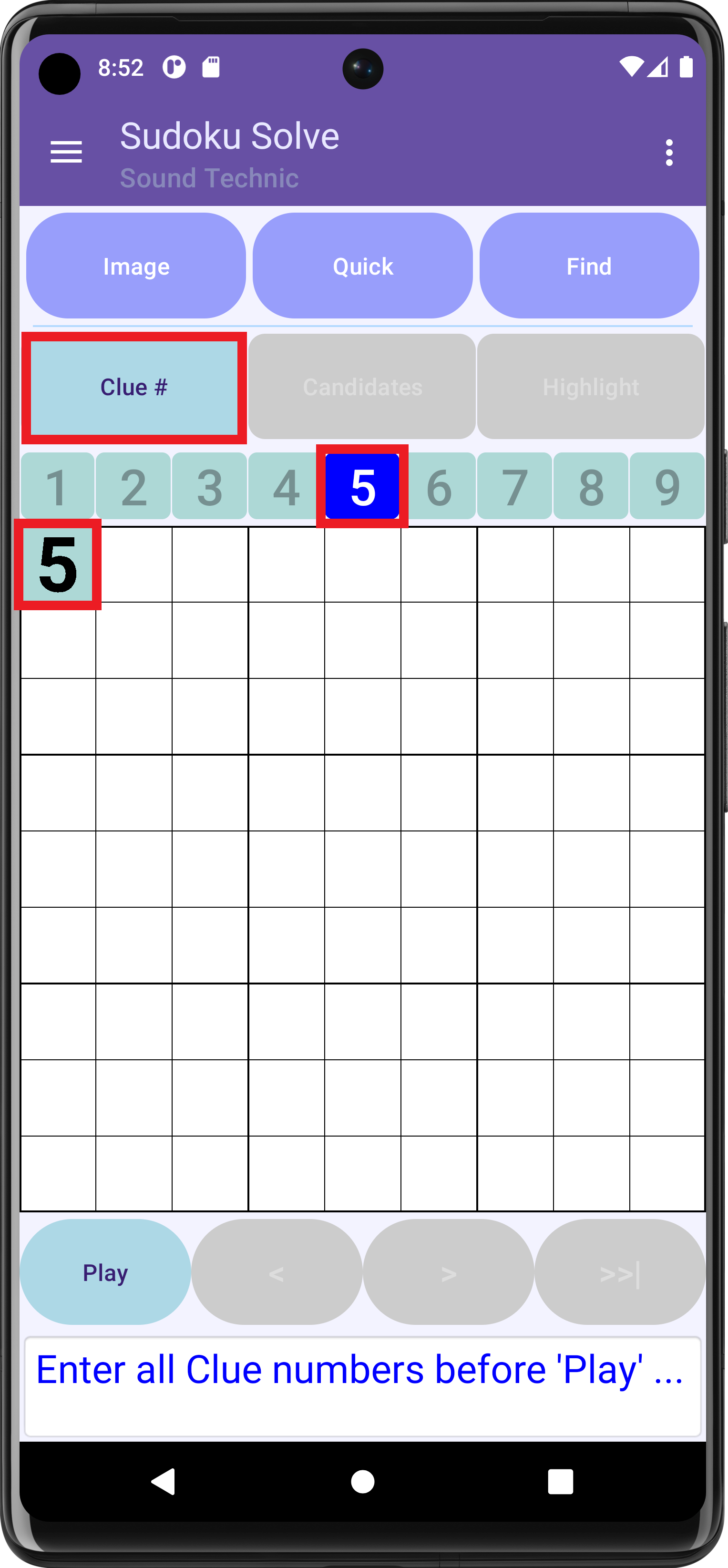 Clue Entry