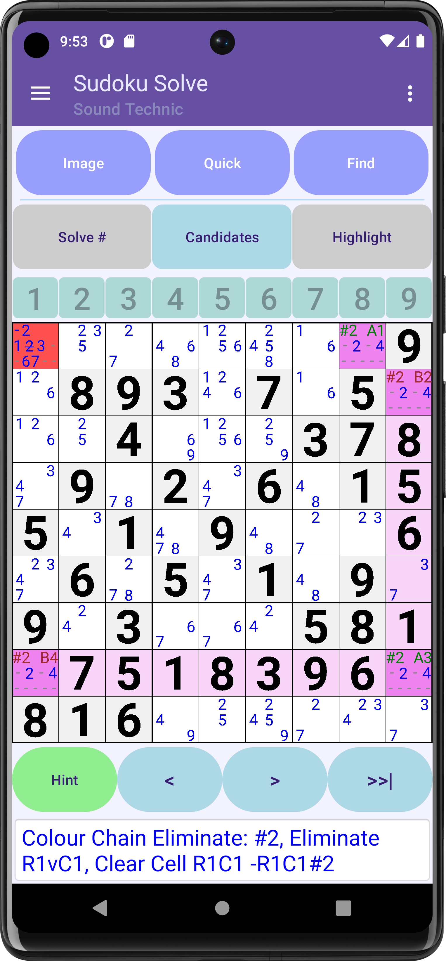 Algorithm: Colour Chain Eliminate