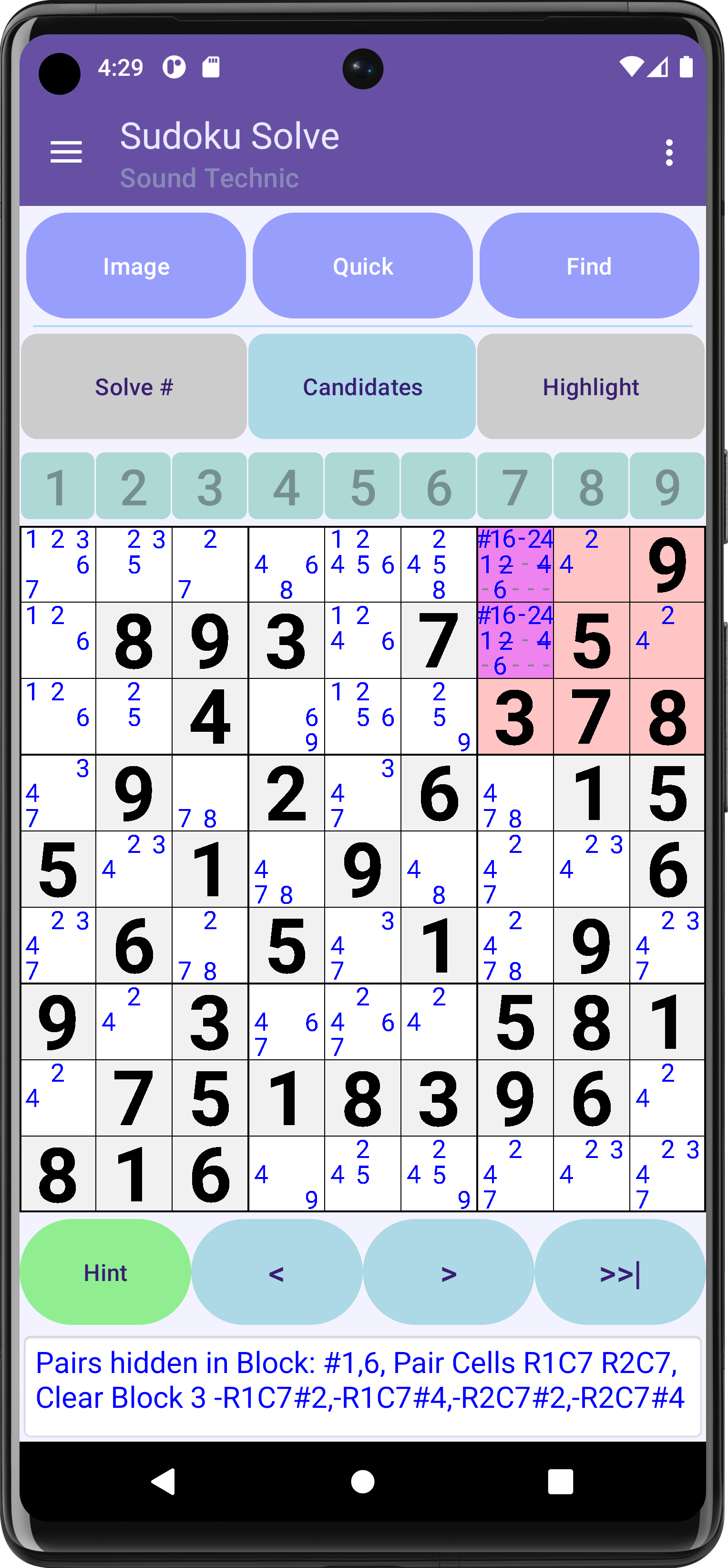 Algorithm: Pairs Hidden In Block